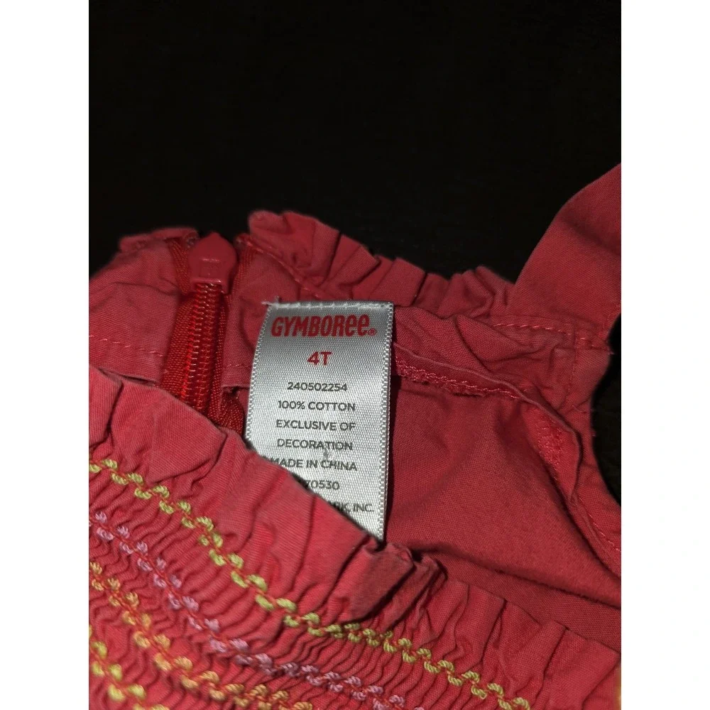 Gymboree social butterfly‎ coral dress size 4t